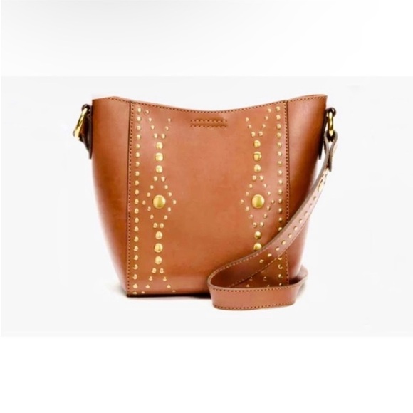 Frye studded leather crossbody bag NEW - Picture 5 of 15